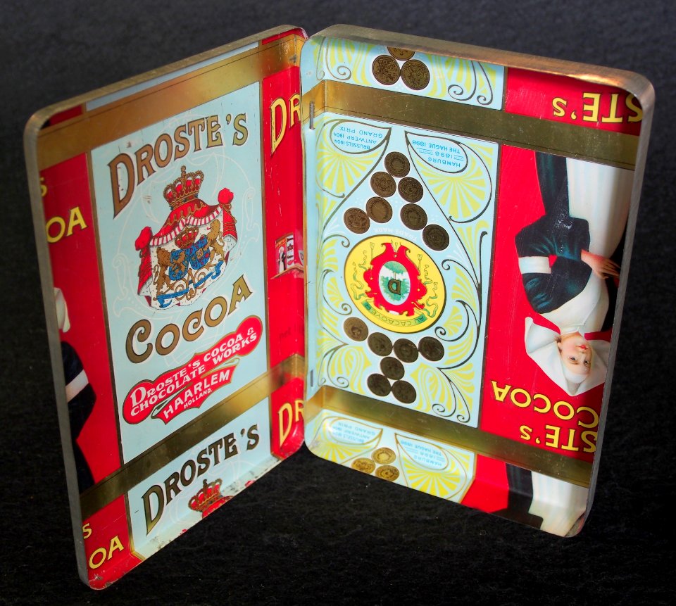 Droste Cocoa blik met afbeelding aan de binnenkant foto 2