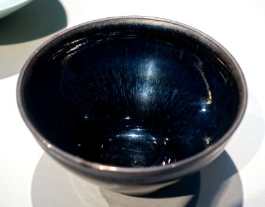 Drinking bowl, Jian ware with hare's fur glaze, China, Fujian Province, Jian kilns, Northern or Southern Song dynasty, 1100s-1200s AD, stoneware, iron-colored glaze, metal - Freer Gallery of Art - DSC05061