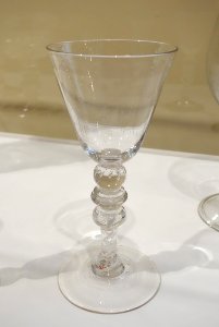 Drinking Vessel engraved by I. van Blyk (Dutch), England, 18th century, glass - Brooklyn Museum - DSC09143