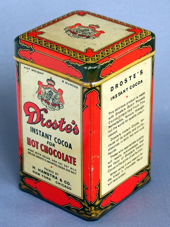 Drostes instant cocoa for Hot Chocolate packed by H Hamstra & Co, 8 ounces blikje, foto 8