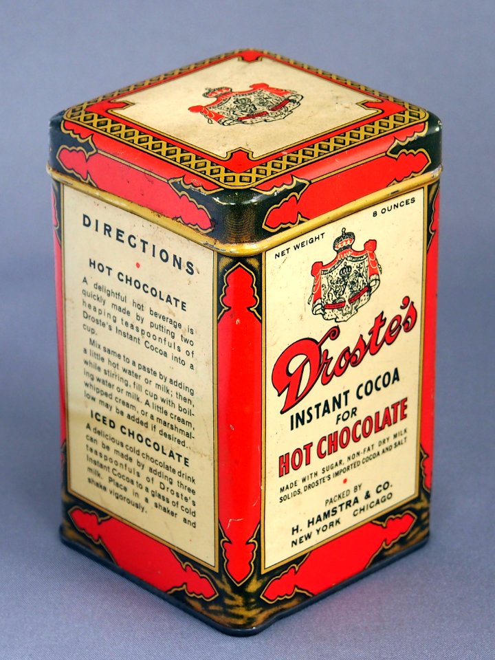 Drostes instant cocoa for Hot Chocolate packed by H Hamstra & Co, 8 ounces blikje, foto 5