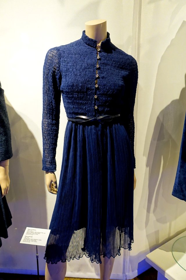 Dress and belt, labeled Marita by Anthony Muto, after 1970, synthetic fiber, metal, rhinestones, leather - Musée de la mode - Montreal, Canada - DSC07042