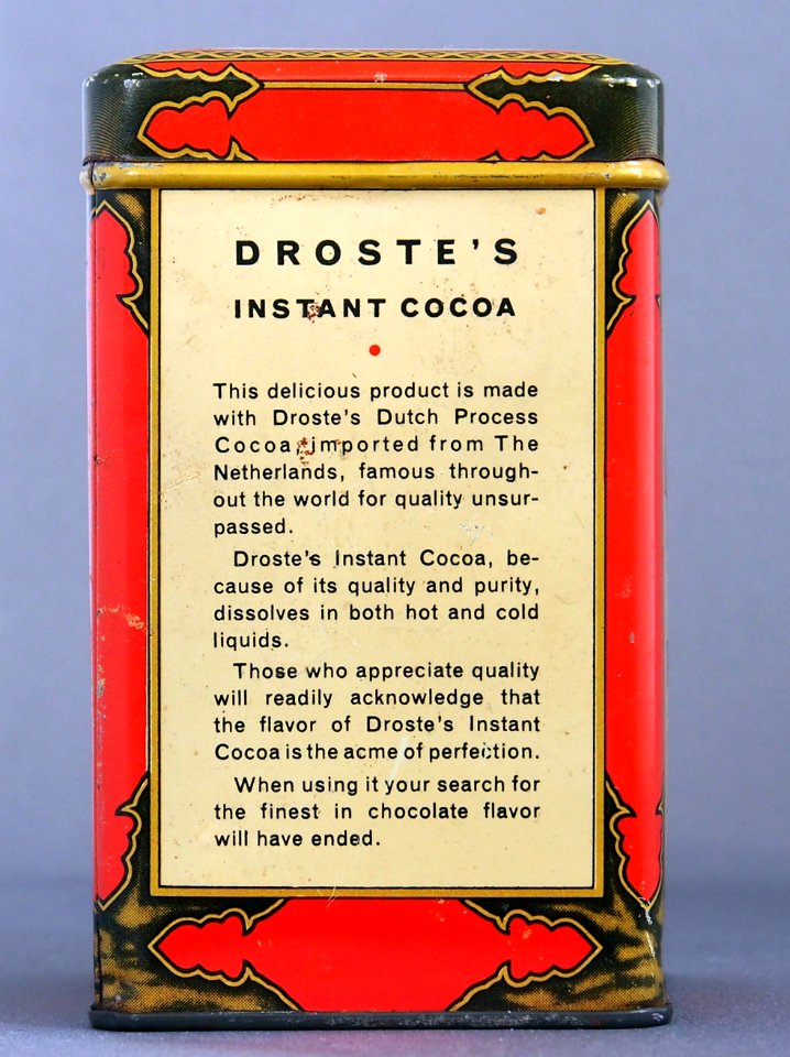 Drostes instant cocoa for Hot Chocolate packed by H Hamstra & Co, 8 ounces blikje, foto 2
