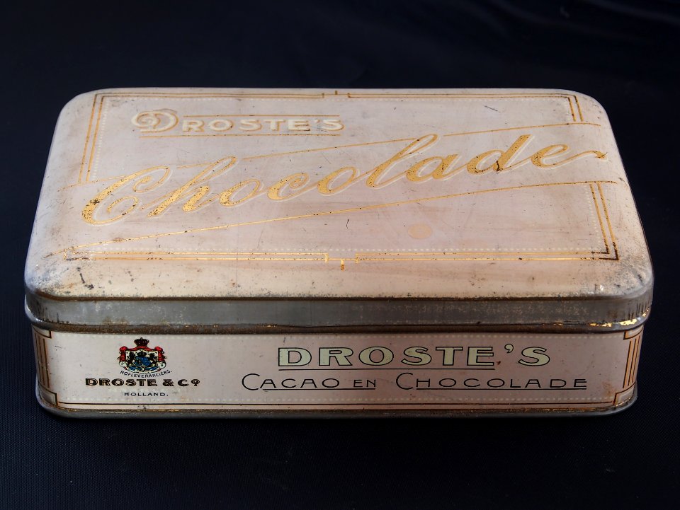 Drostes Chocolade blik met gouden letters, foto 1