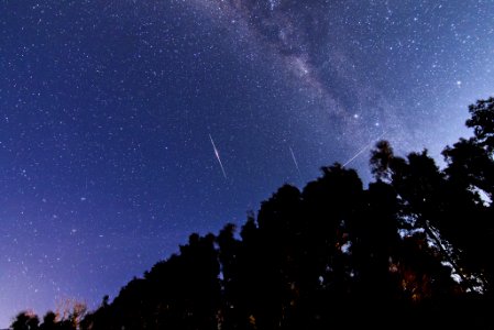 Double Iridium Flare Satellites plus ISS photo