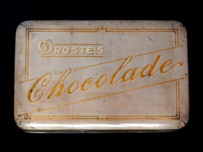 Drostes Chocolade blik met gouden letters, foto 3