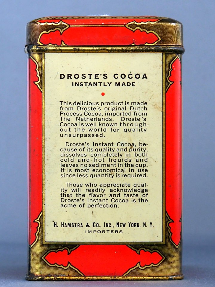 Drostes instant Cocoa packed by H Hamstra & Co, Inc 8 ounces blikje, foto 4