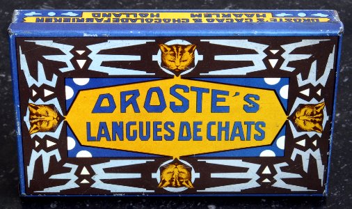 Drostes Langues de Chats, Drostes Cocoa & Chocolate Works, Haarlem, Holland, tin pic2