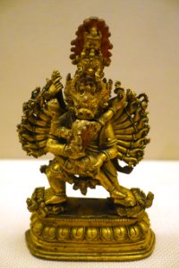 Double-body Vajrabhairava, Tibet, 1644-1911 AD, gilt copper - Sichuan Provincial Museum - Chengdu, China - DSC04365