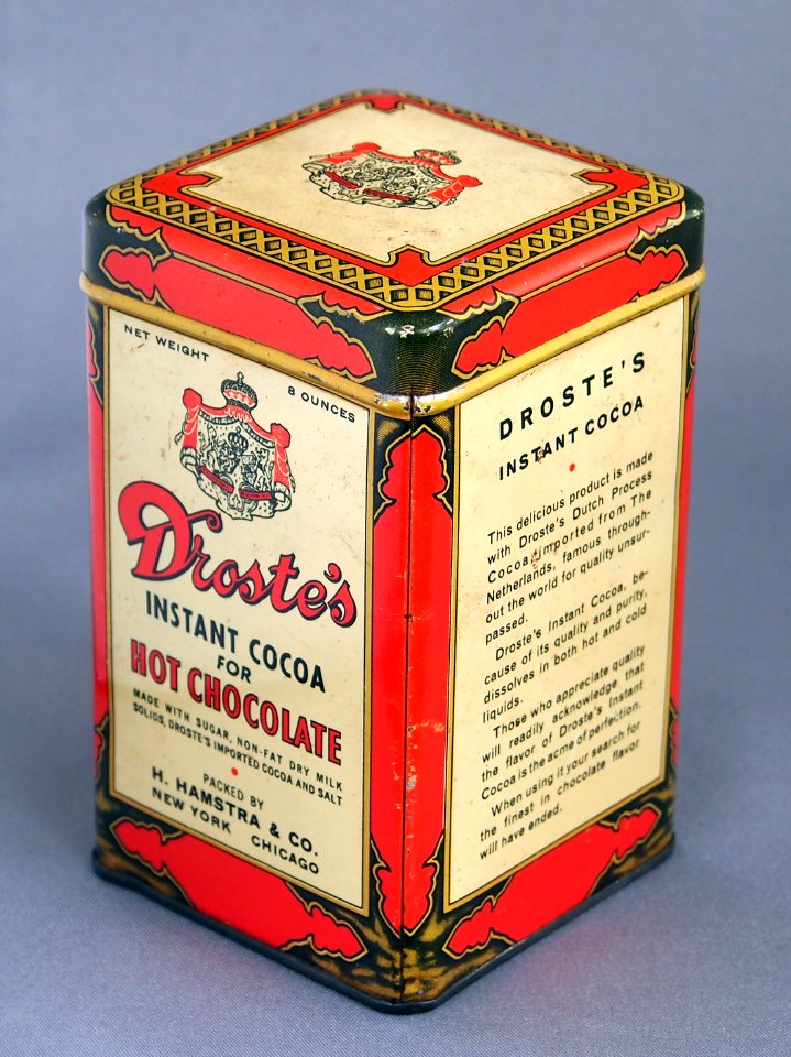 Drostes instant cocoa for Hot Chocolate packed by H Hamstra & Co, 8 ounces blikje, foto 6