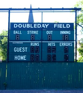 Doubleday Field - scoreboard