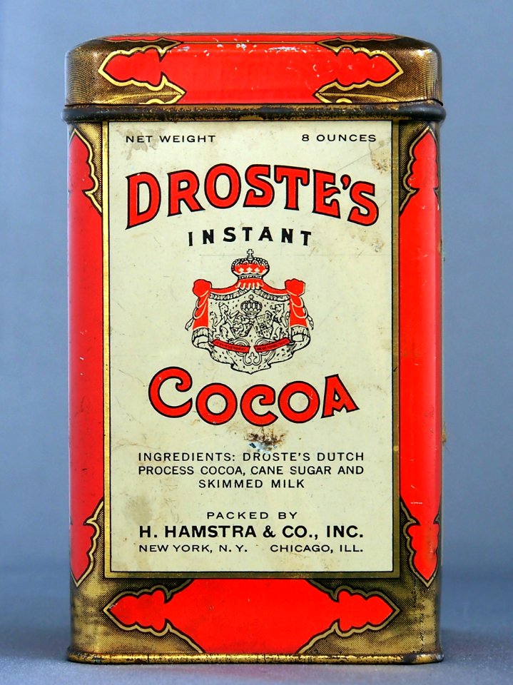 Drostes instant Cocoa packed by H Hamstra & Co, Inc 8 ounces blikje, foto 1