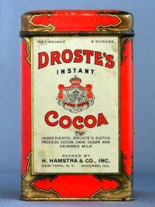 Drostes instant Cocoa packed by H Hamstra & Co, Inc 8 ounces blikje, foto 1