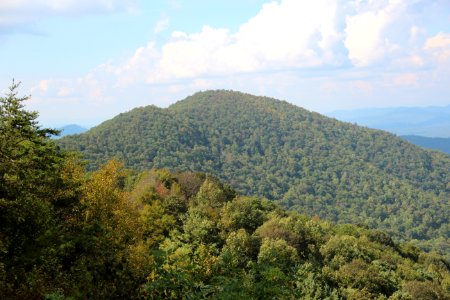 Double Poplar Top viewed from Hogpen Gap, Oct 2018