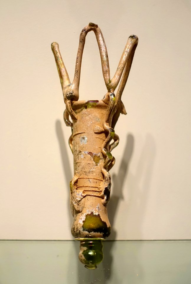 Double flask, Syro-Palestinian, 300-499 AD, free-blown glass - Portland Art Museum - Portland, Oregon - DSC08983