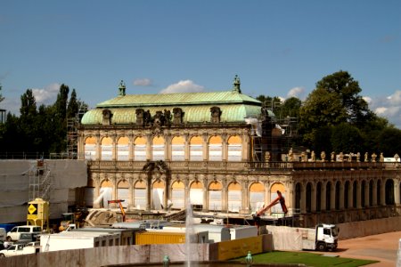 Dresdner Zwinger Bauarbeiten August 2011