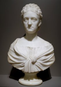 Dorothy Batchelder Simmons, Mother of the Artist, by Franklin B. Simmons, 1871, marble - Portland Museum of Art - Portland, Maine - DSC04019