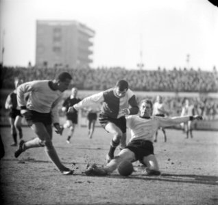 DOS tegen Feyenoord, Mijnals, Coen Moulijn , Van Plateringen, Bestanddeelnr 916-1484