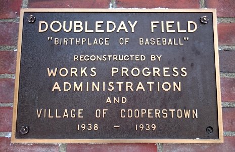 Doubleday Field - plaque