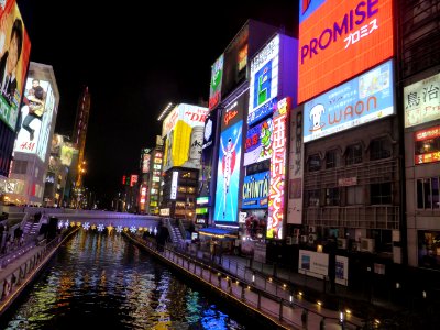 Dotonbori signs at 24th December 2014