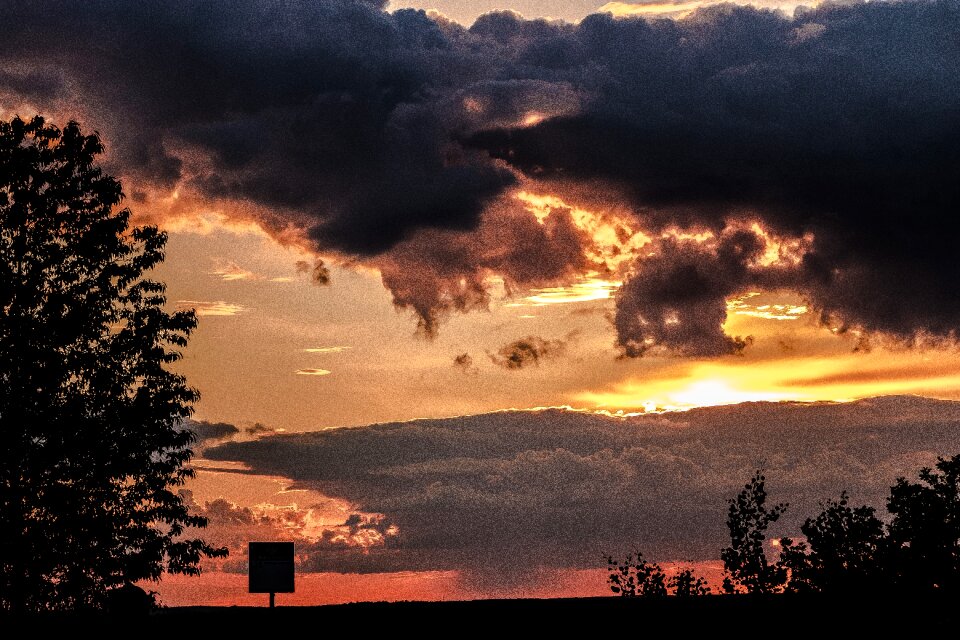The sun sky evening