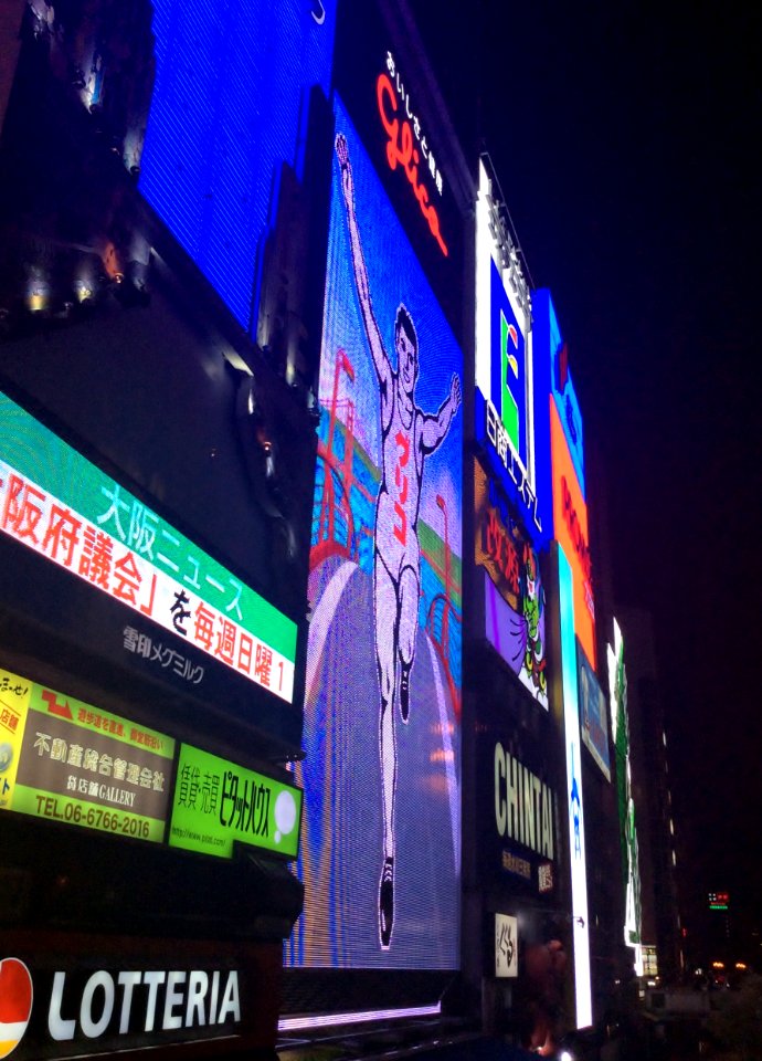 Dotombori neon signs at night, 25th October 2014 (1)