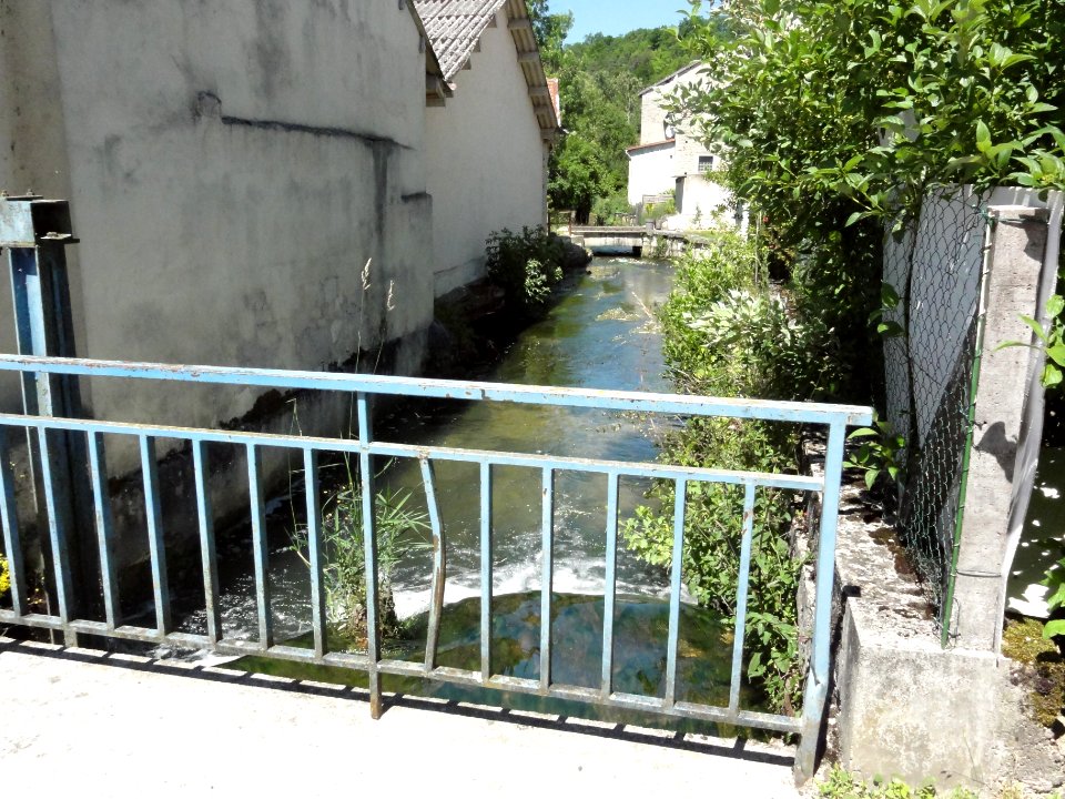 Doulaincourt, bief du Rognon à hauteur de l'usine Ressorts Haut-Marnais