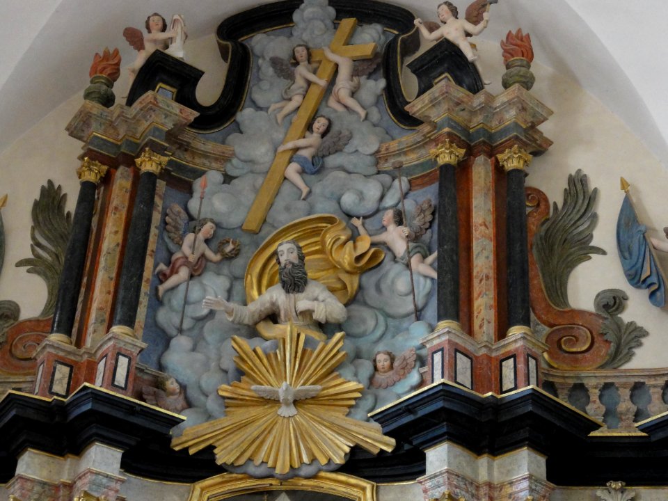 Doulaincourt, église Saint-Martin, retable du maître-autel, détail 01