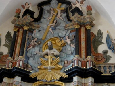 Doulaincourt, église Saint-Martin, retable du maître-autel, détail 01