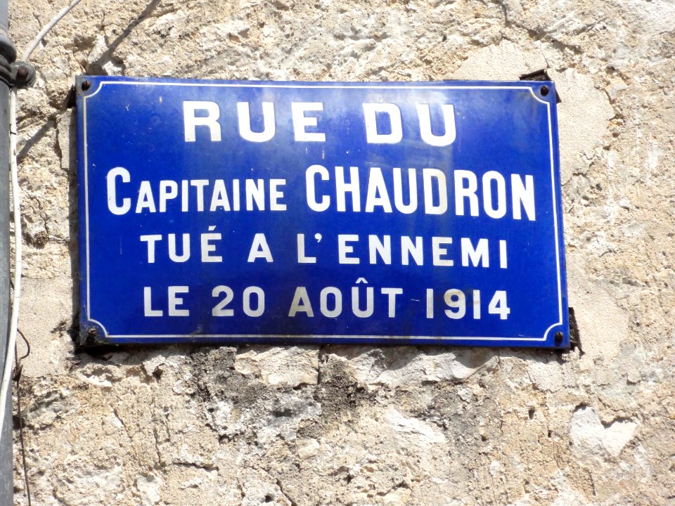 Doulaincourt, rue du Capitain Chaudron, tué à l'ennemi le 20 août 1914