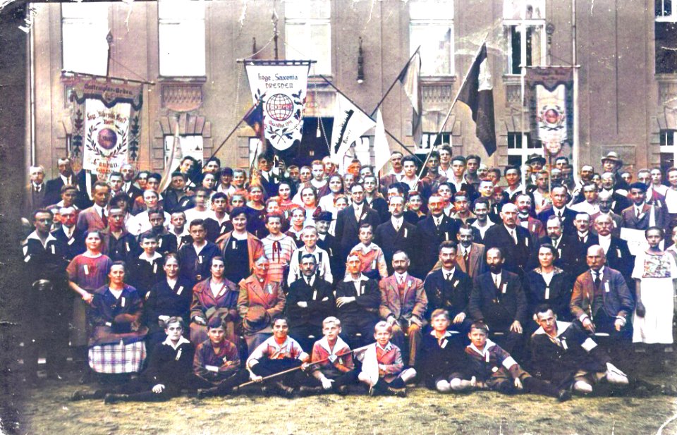 Dresden, Gruppenbild der 'Saxonia'