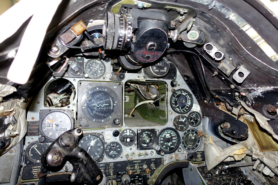 Douglas A-4C Skyhawk cockpit interior - Oregon Air and Space Museum - Eugene, Oregon - DSC09733