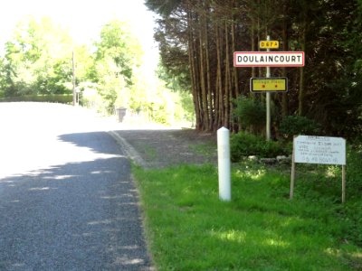 Doulaincourt, panneau d'entrée, rue Pougny