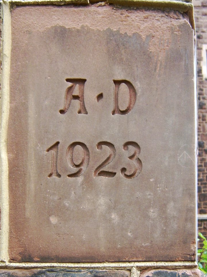 Dormont Presbyterian Church cornerstone, 2019-09-28, 02