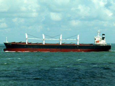 Doric Pride - IMO 9230751 - Callsign SXIE 06Aug05 NW side leaving Port of Rotterdam, Holland 06-Aug-2005