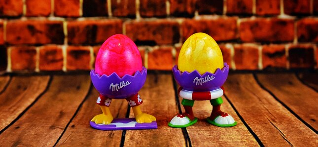 Funny easter colorful eggs