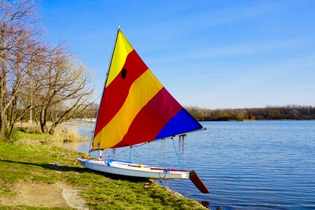 Sailboat sun blue