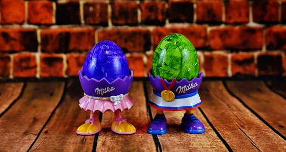 Funny easter colorful eggs