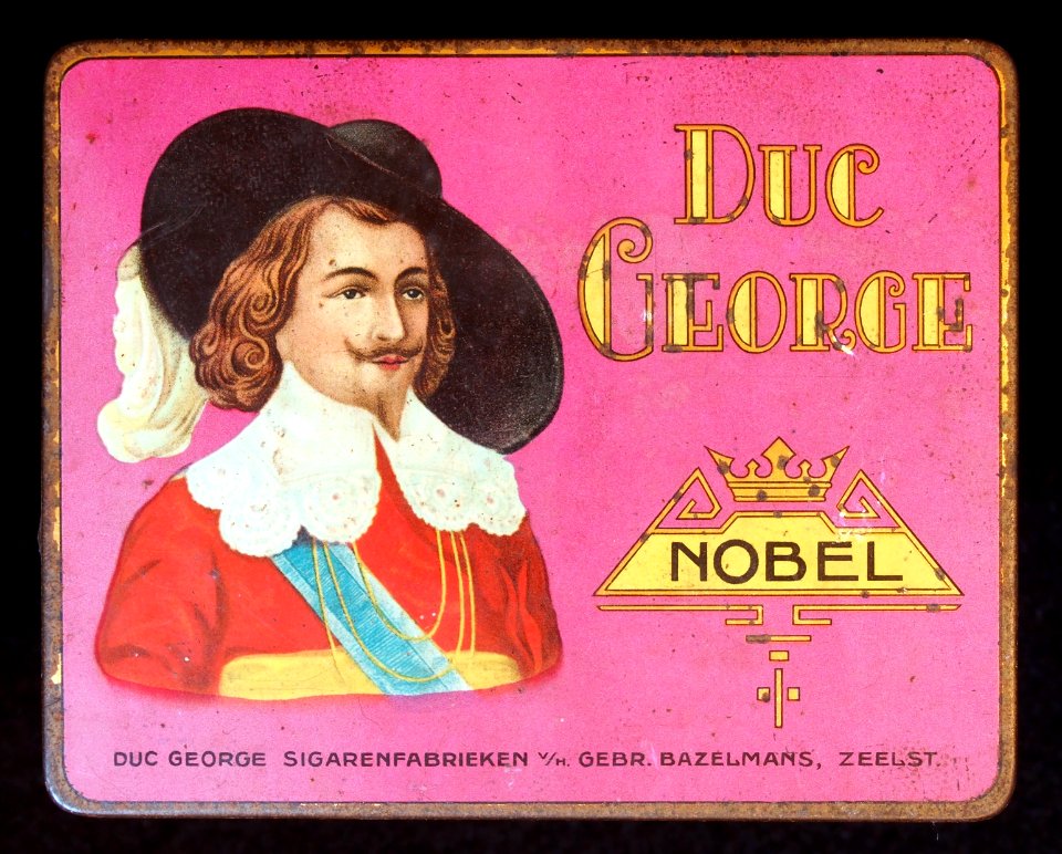 Duc George Nobel rose gekleurd sigarenblikje