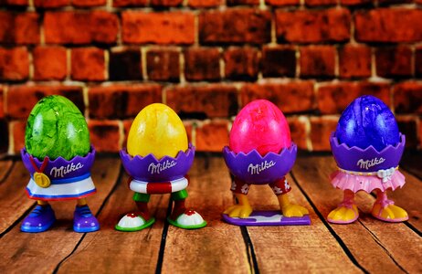 Funny easter colorful eggs