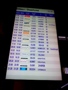 Dubrovnik Airport Flight Information July 2015