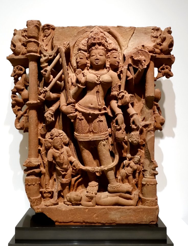 Durga, Rajasthan, India, 1000s AD, sandstone - Dallas Museum of Art - DSC05087