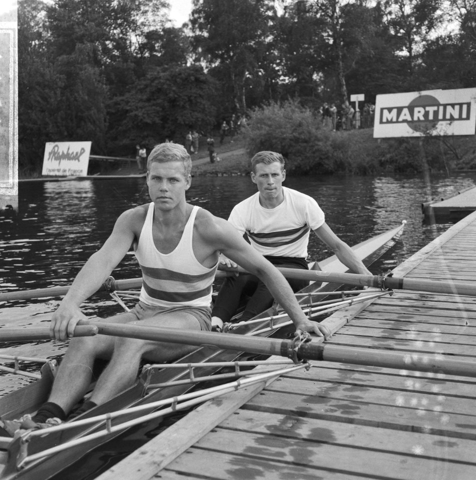 Dubbel twee van België, v.l.n.r. De Meulenmeester, De Hombreux, Bestanddeelnr 918-4577