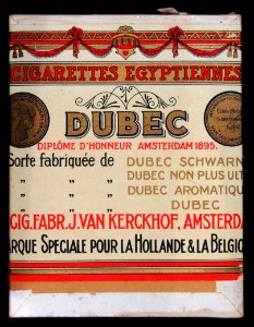 Dubec cigarettes pack, J van Kerkhof, Amsterdam