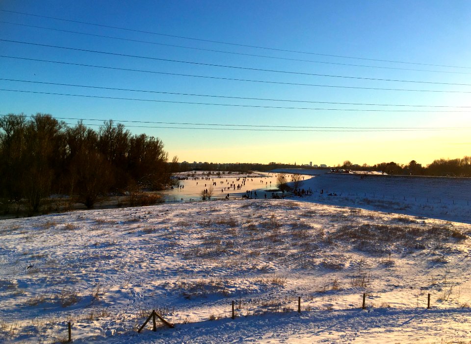 Dutch winter riverscape