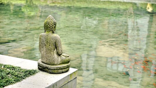 Sculpture water meditation photo