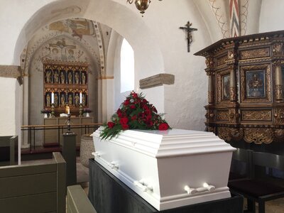 Coffin funeral church