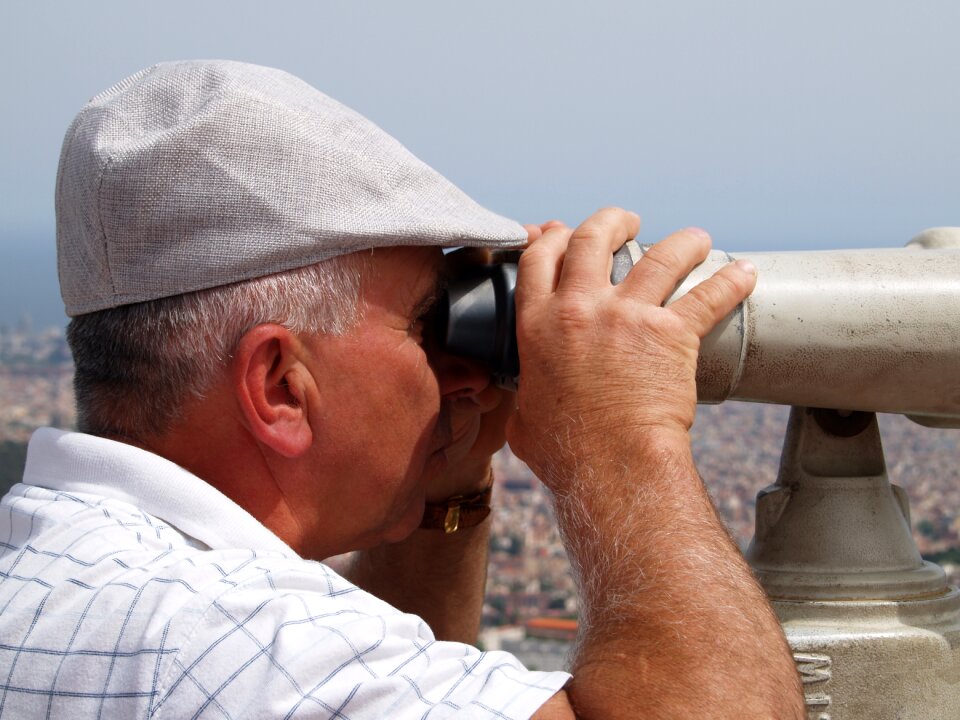Male men sightseeing