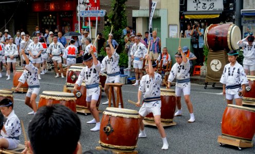 Drummers at Fukagawa Matsuri - Tokyo, Japan - DSC05204
