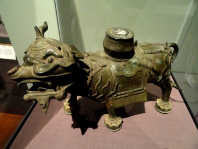 Drum Stand in the Shape of a Lion, Korea, 16th century AD, bronze - San Diego Museum of Art - DSC06566